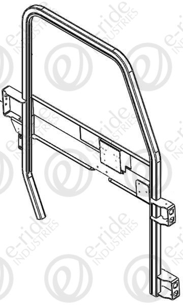 R DOOR FRAME W/BENT TUBES