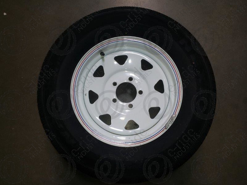 15 WHITE WHEEL AND TIRE